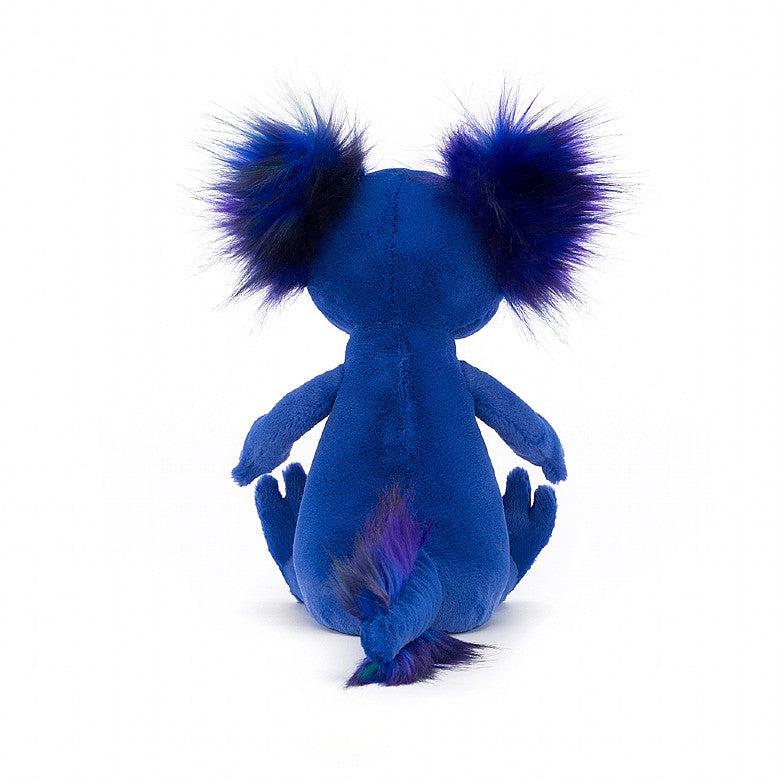 Back view of Andie Axolotl against a white background