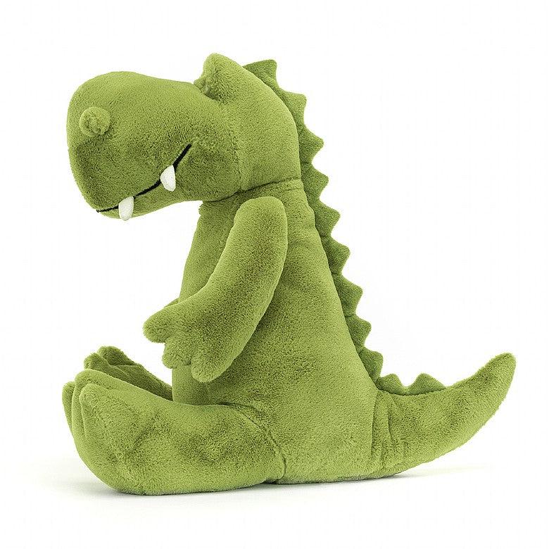 Side view of Bryno Dino against a white background.