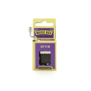 Front view of the Let It Be music box in the packaging.