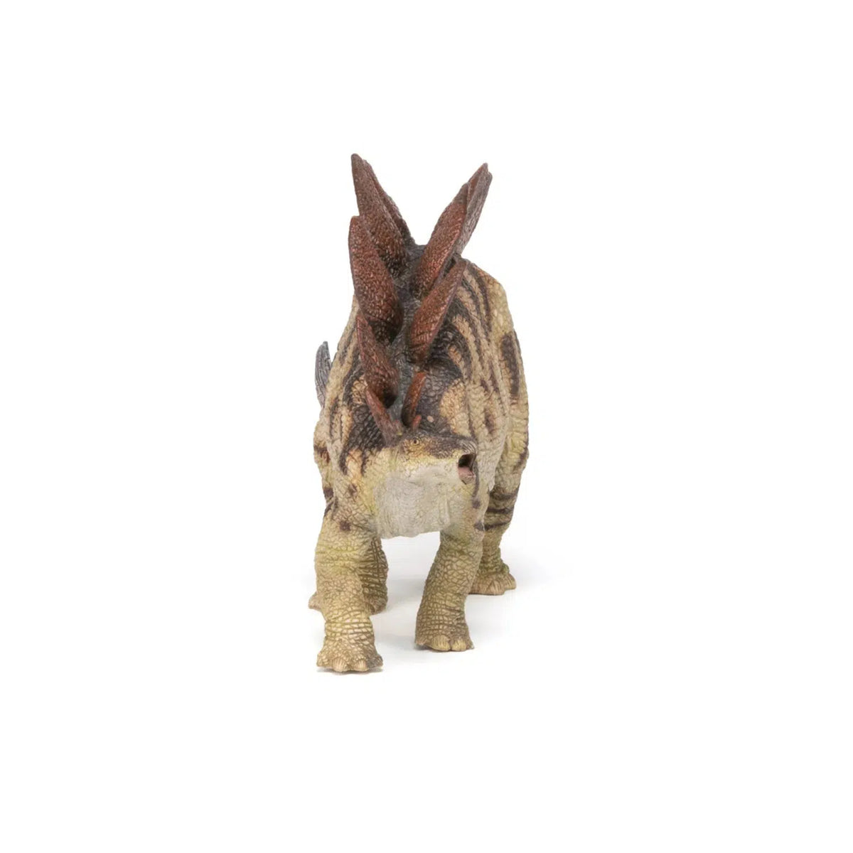 Front view of the Stegosaurus figurine.