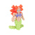 Mermaid with coral hair and a green tail