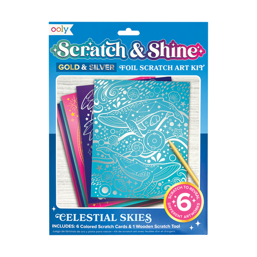 Scratch & Shine Scratch Cards - Celestial Skies (7 PC Set)-Yellow Springs Toy Company
