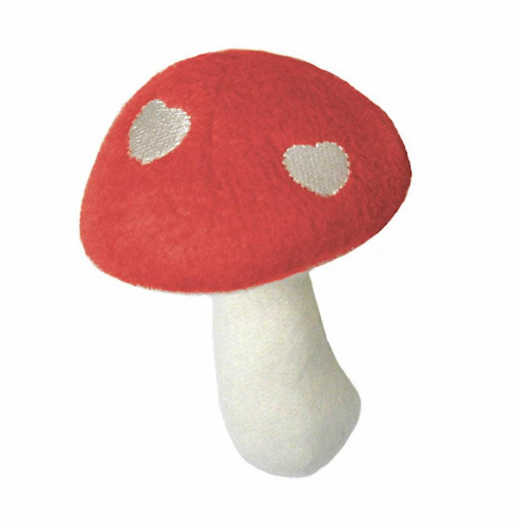 Mushroom Rattle - Red: Red-Apple Park-Yellow Springs Toy Company
