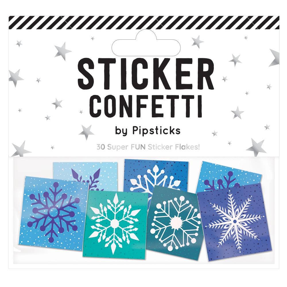 Snowflake Sticker Confetti-Stationery-Pipsticks-Yellow Springs Toy Company