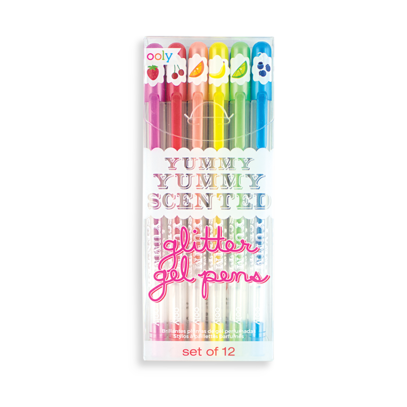 Yummy Yummy Scented Glitter Gel Pens - Set of 12-Stationery-Ooly-Yellow Springs Toy Company