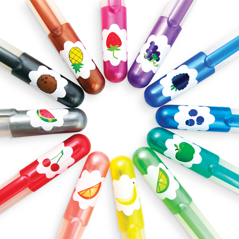 Yummy Yummy Scented Glitter Gel Pens - Set of 12-Stationery-Ooly-Yellow Springs Toy Company