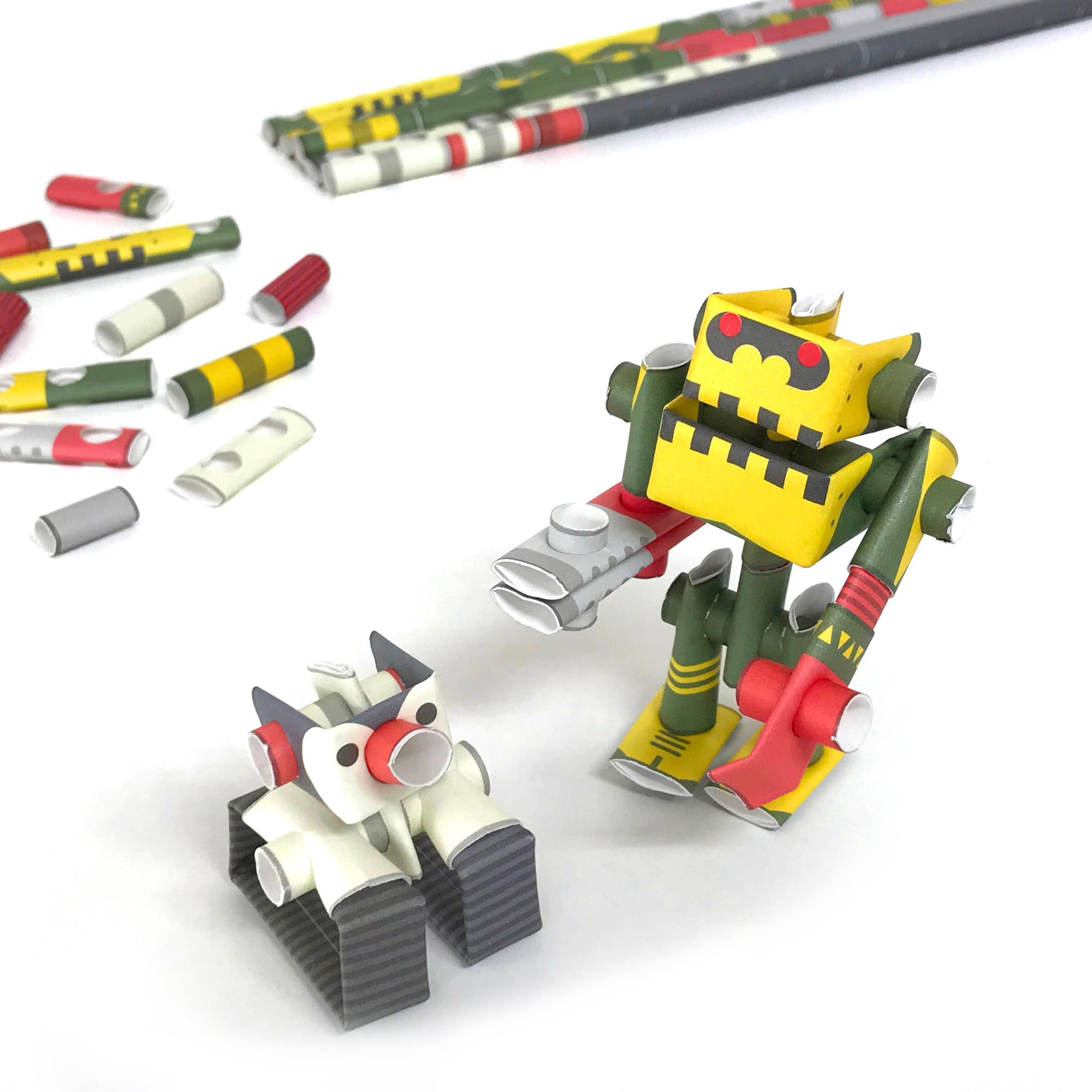 Dr. Penk & Goriborg - Piperoid Paper Craft Robots-Arts & Humanities-Yellow Springs Toy Company