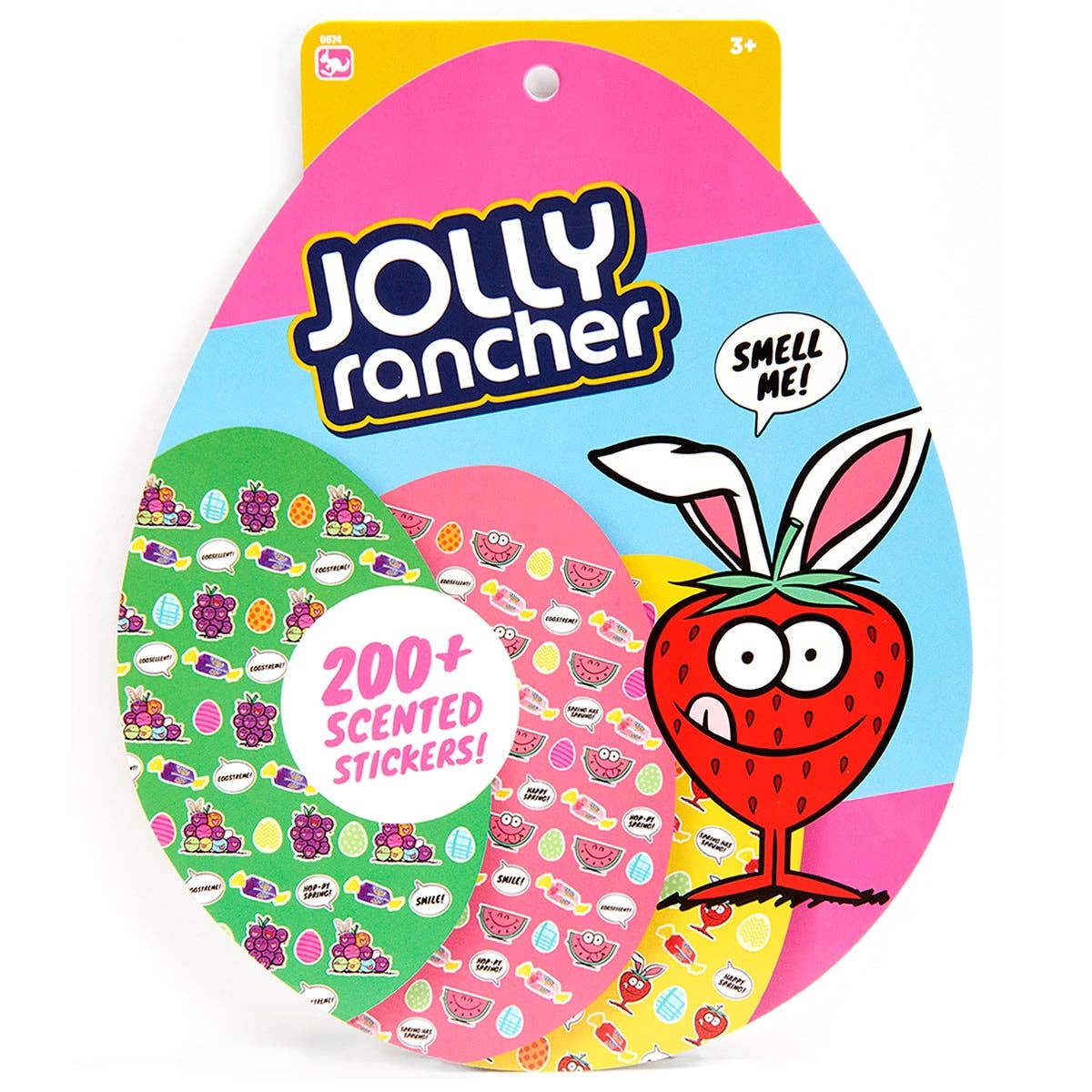 Front view of Jolly Rancher scented sticker book.