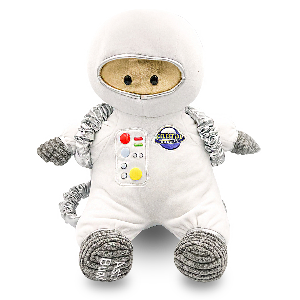 Front view of the AstroBuddy in a sitting position.