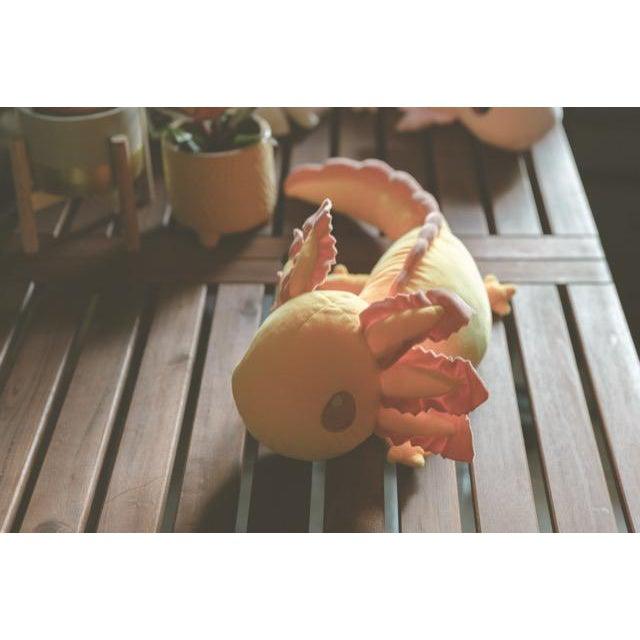 Axolotl Weighted Plush - Yellow - Large (4lbs/26&quot;) *-Stuffed &amp; Plush-Axol &amp; Friends-Yellow Springs Toy Company