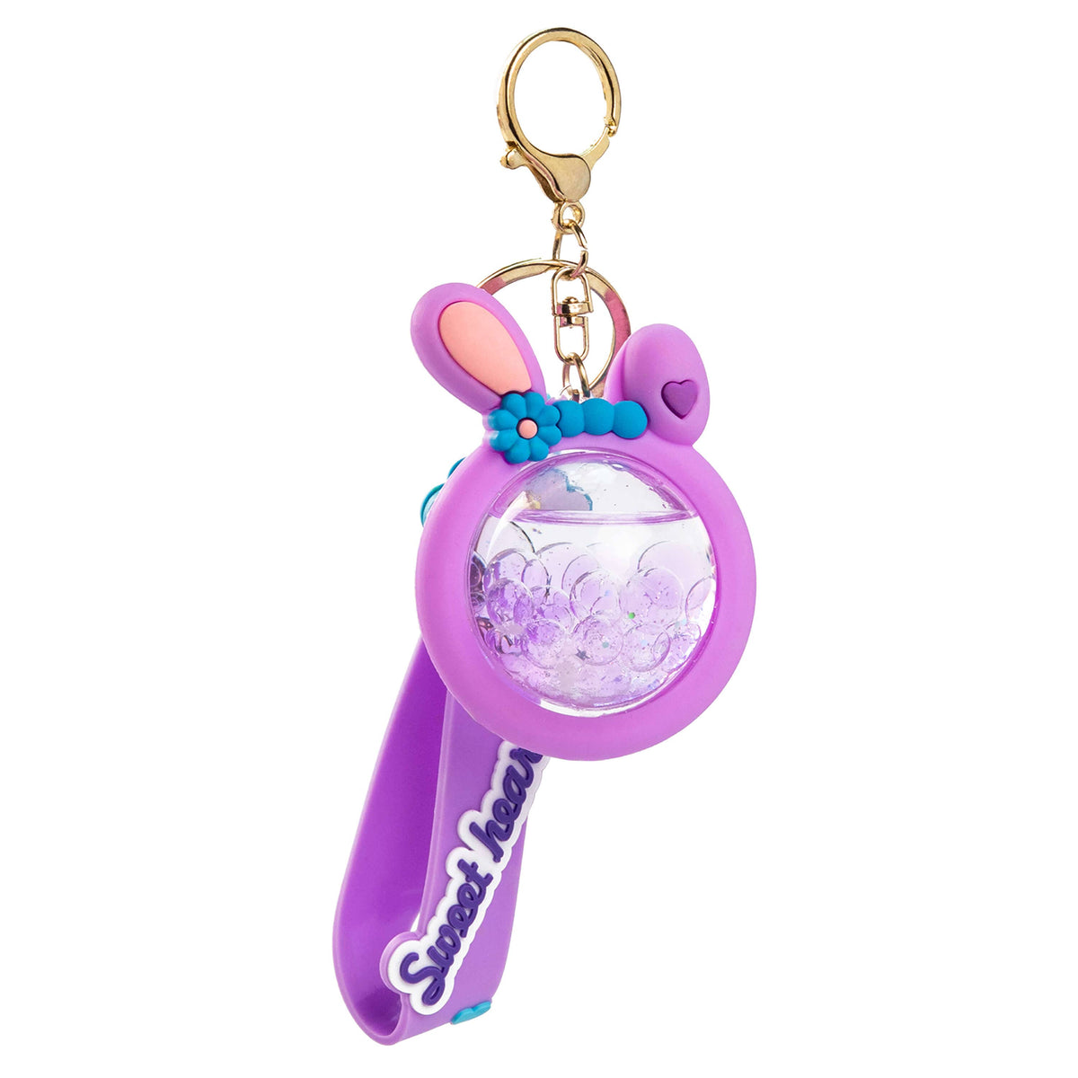 Kawaii Sphere Liquid Effect Sensory Keychain: Bunny Bubbles-Novelty-Yellow Springs Toy Company
