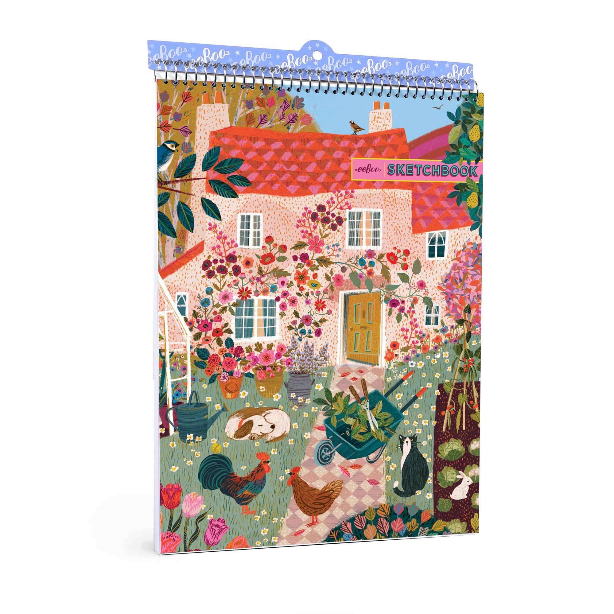 Front view of the cover of the English Cottage Sketchbook.