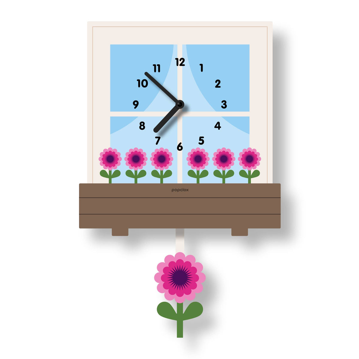 Acrylic Window Box Pendulum Clock *-Decor &amp; Keepsakes-Modern Moose | Popclox-Yellow Springs Toy Company