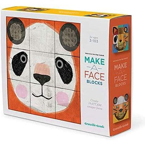 Front of make a face blocks box. 