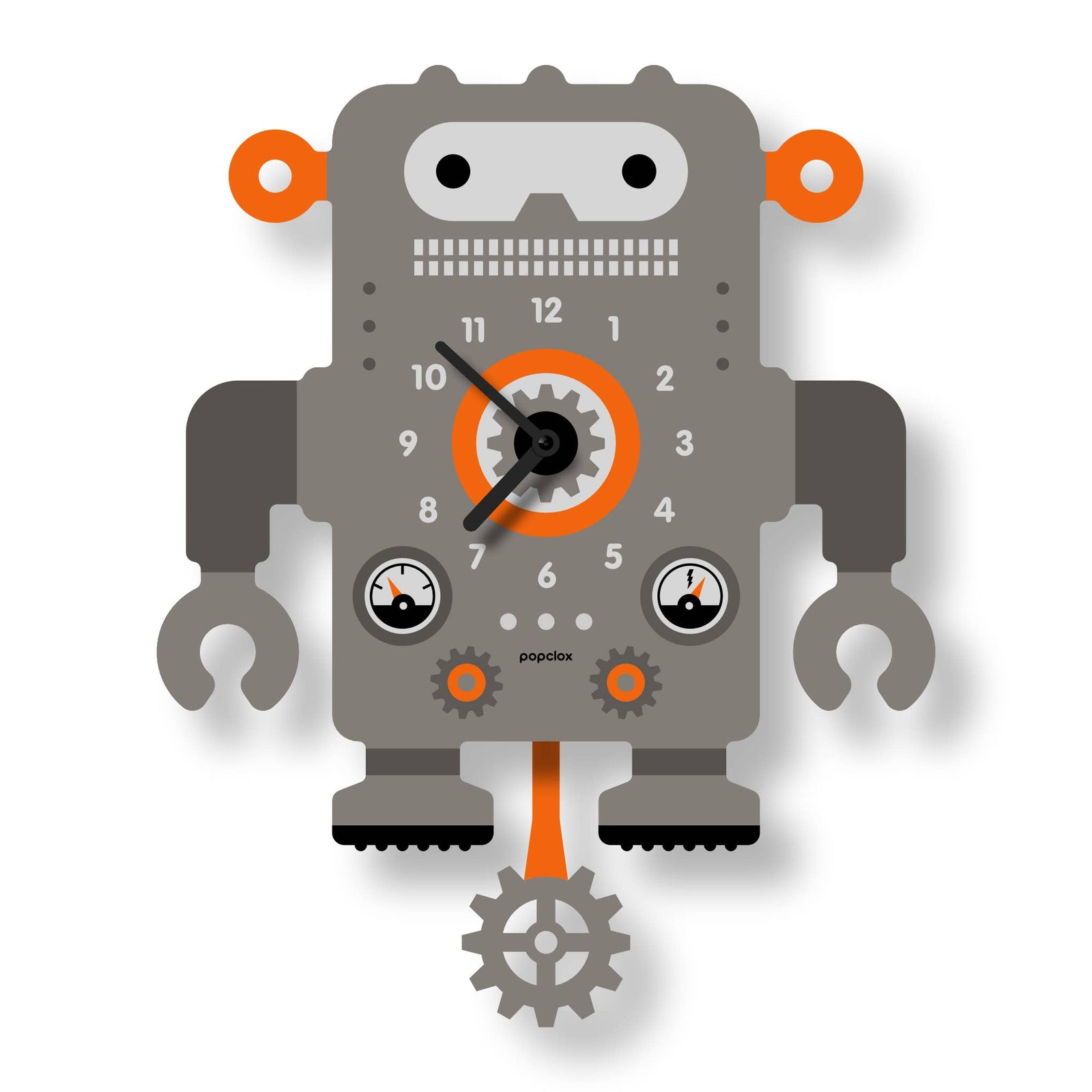 Acrylic Robot Pendulum Clock *-Decor & Keepsakes-Modern Moose | Popclox-Yellow Springs Toy Company