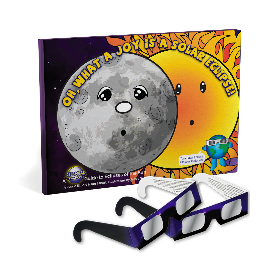 Front view of Oh What a Joy is a Solar Eclipse Book &amp; Glasses.