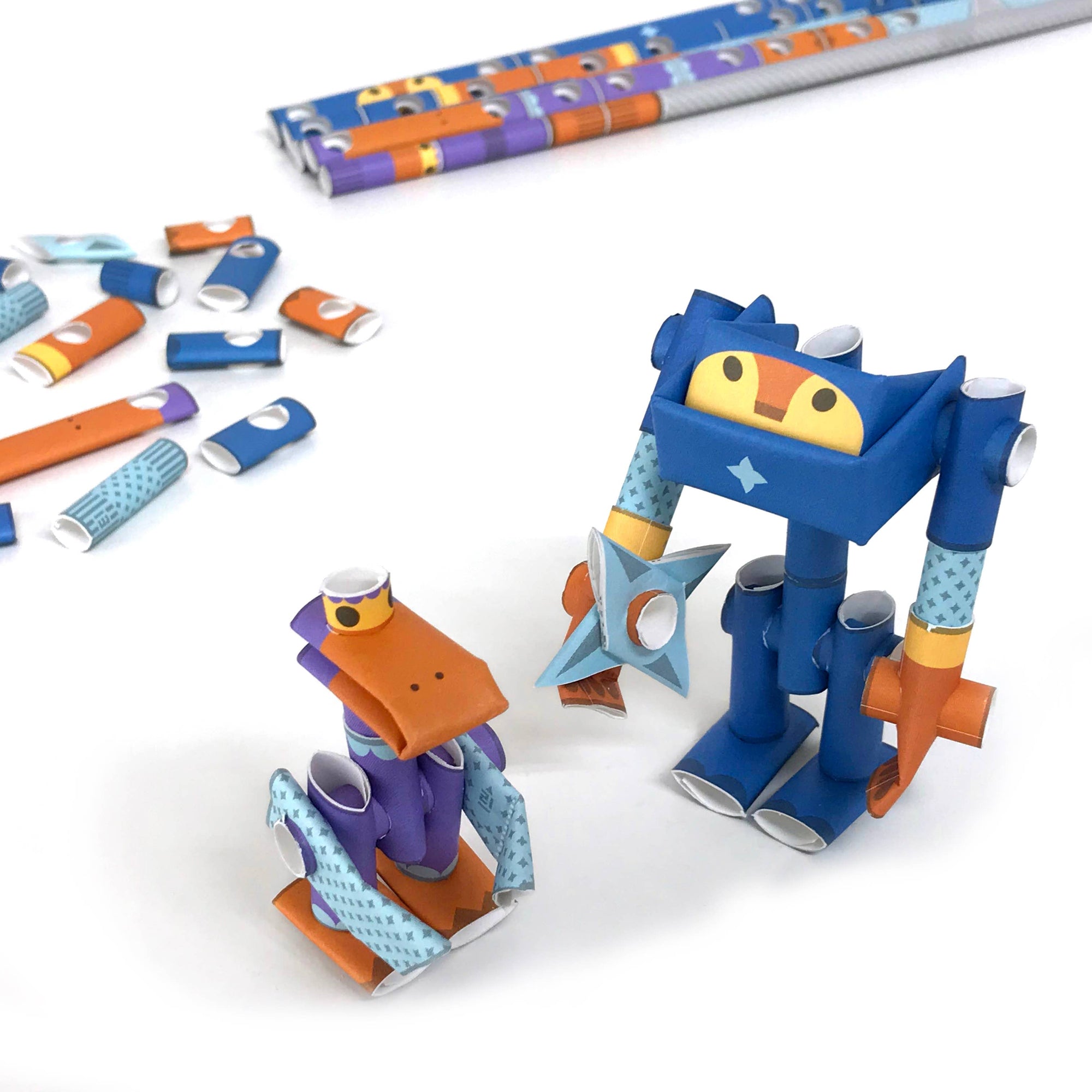 Smoke & Bill - Piperoid Paper Craft Robots-Arts & Humanities-Yellow Springs Toy Company