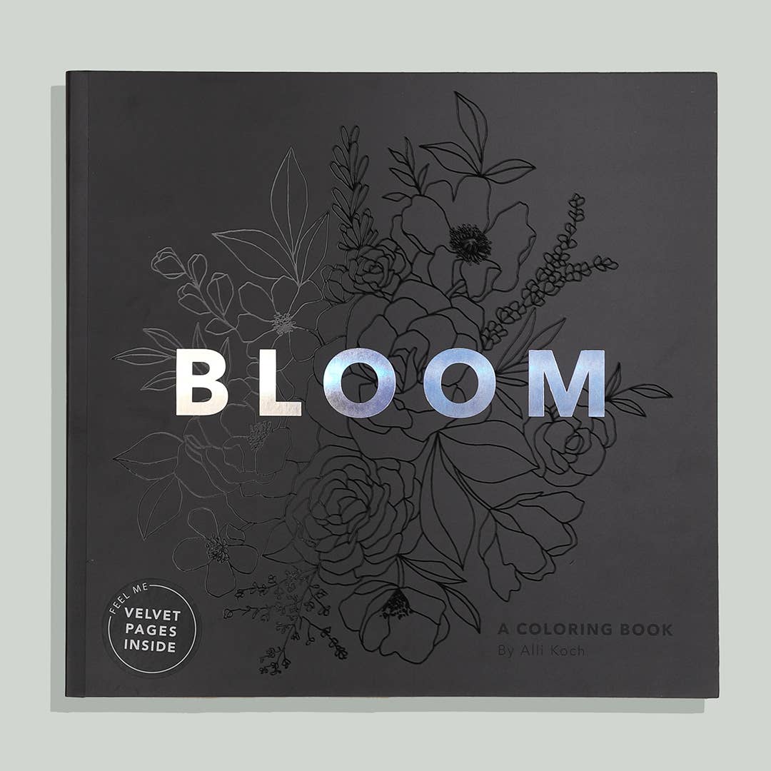Bloom: Adult Coloring Book with Bonus Velvet Pages-Yellow Springs Toy Company
