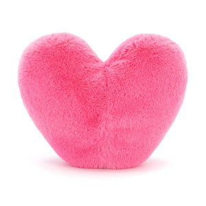 Rear view of an Amuseable Pink Heart 4 inch sitting.