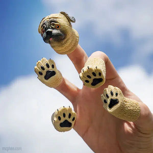 Front view of a person's hand with a Handipug on it.