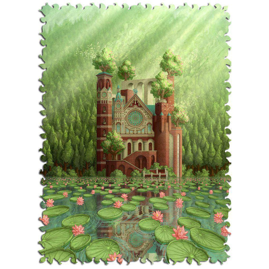Aaron Wolf- Cathedral of the Changing Tides- Heirloom-Quality Wooden Jigsaw Puzzle 360 pieces-Puzzles-Artifact Puzzles-Yellow Springs Toy Company