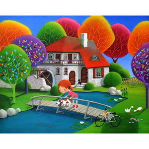Iwona Lifsches Poohsticks Wooden Jigsaw Puzzle - 261 Piece-Puzzles-Artifact Puzzles-Yellow Springs Toy Company