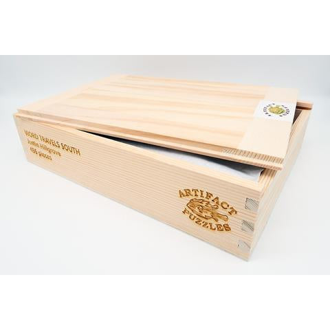 Justin Hillgrove - Word Travels South - Heirloom-Quality Wooden Jigsaw Puzzle - 456 Pieces-Puzzles-Artifact Puzzles-Yellow Springs Toy Company