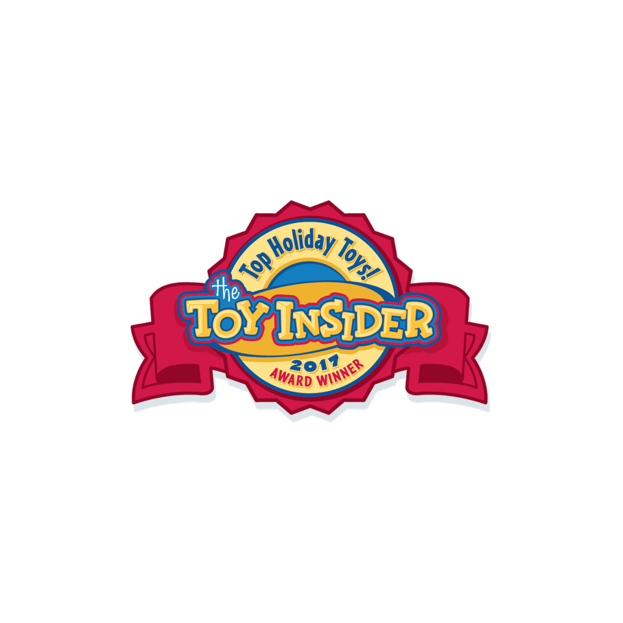 The toy insider top holiday toy award medallion on a white background.