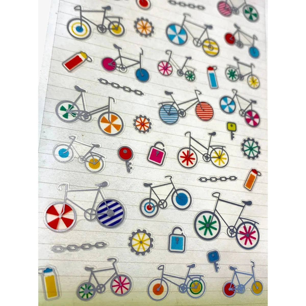 Front up close view of Bike PVC Stickers.