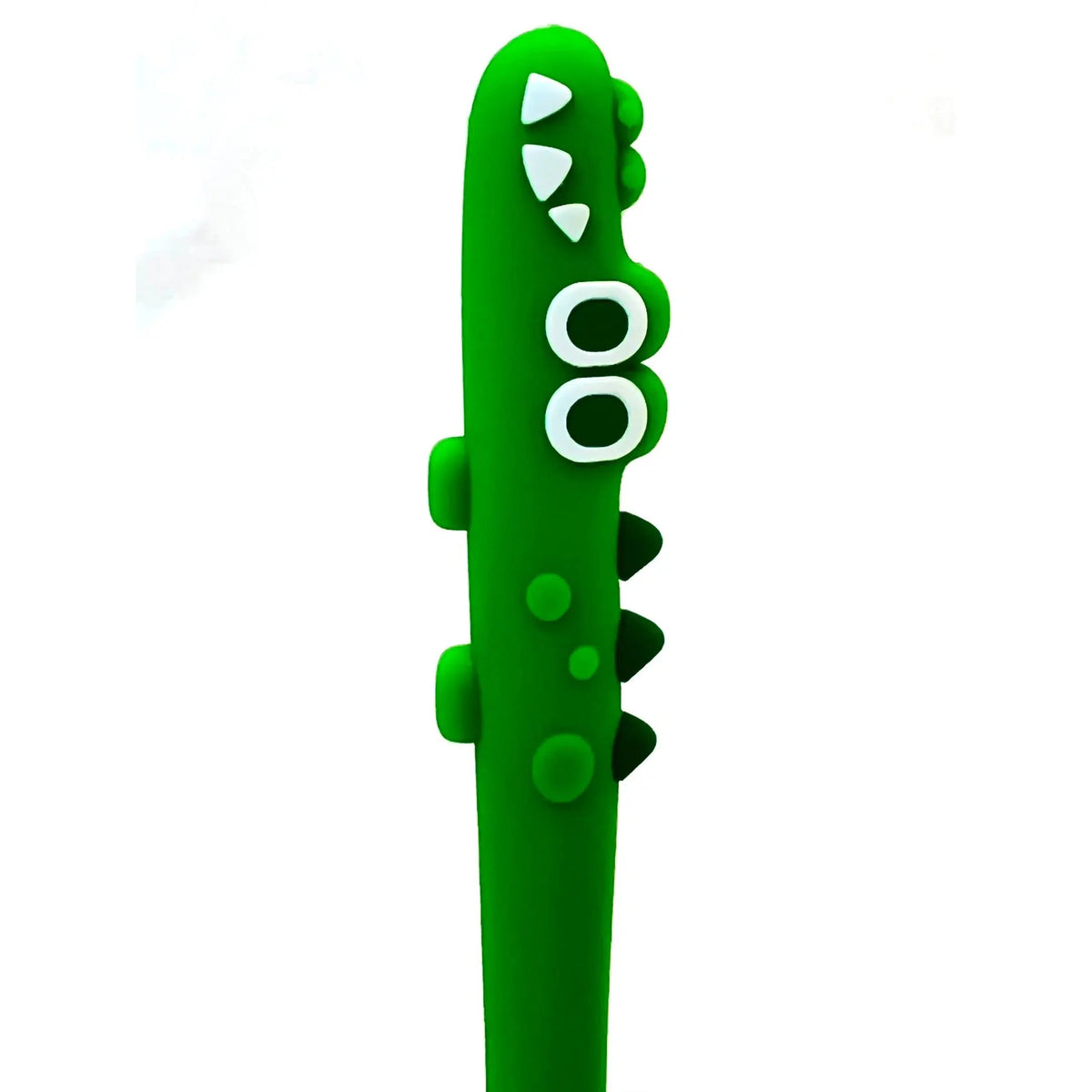 Front view of Crocodile Gel Pen showing mostly the head and back.