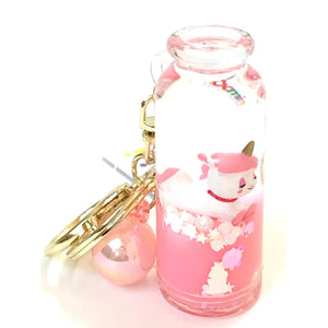 Front view of Unicorn Love Floaty Key Charm standing up.