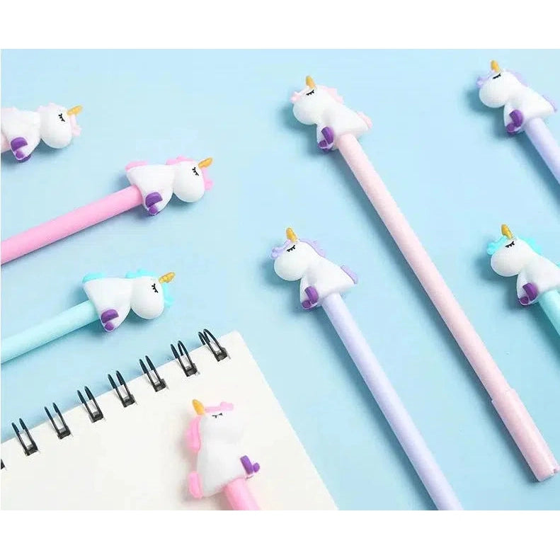 Front view of the 3 styles of unicorn pens. 