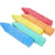 Front view of the 5 sticks of Crayon Glitter Sidewalk Chalk out of packaging.