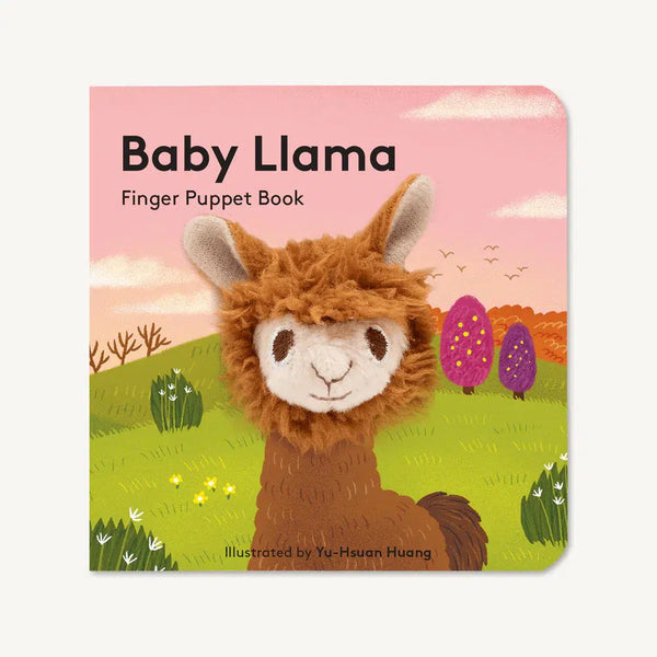 Front view of Baby Llama Finger Puppet book.