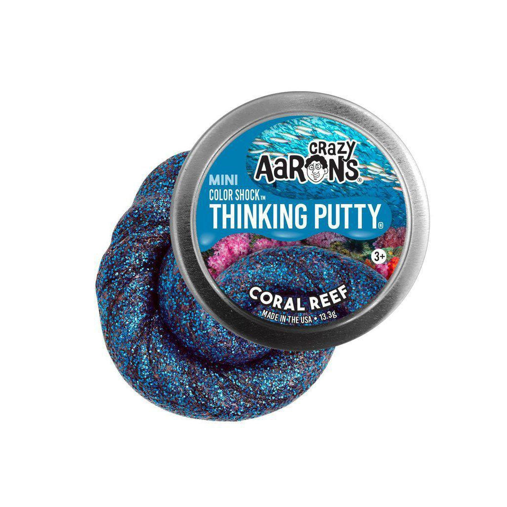 Crazy Aaron - Coral Reef 2&quot; Tin - Color Shock Collection-Novelty-Crazy Aarons Putty-Yellow Springs Toy Company