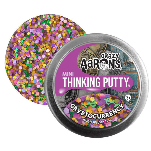 Crazy Aaron - Mini Cryptocurrency 2" Tin-Novelty-Crazy Aarons Putty-Yellow Springs Toy Company