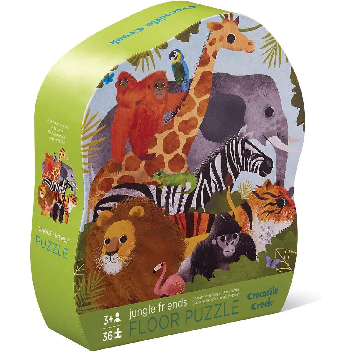 Front view of Jungle Friends puzzle in its box.