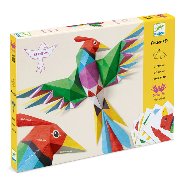 Front view of the Amazonie 3D Poster Paper Creation Activity in the box. 
