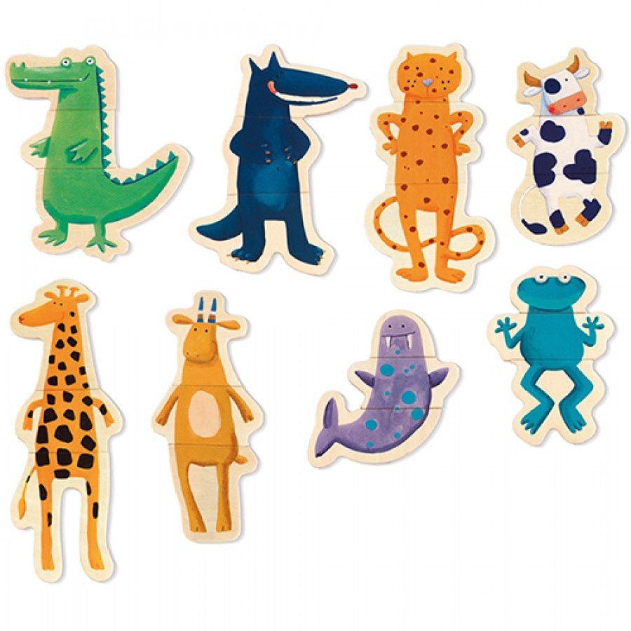 Crazy Wooden Magnets - 24 piece-Building &amp; Construction-Djeco-Yellow Springs Toy Company