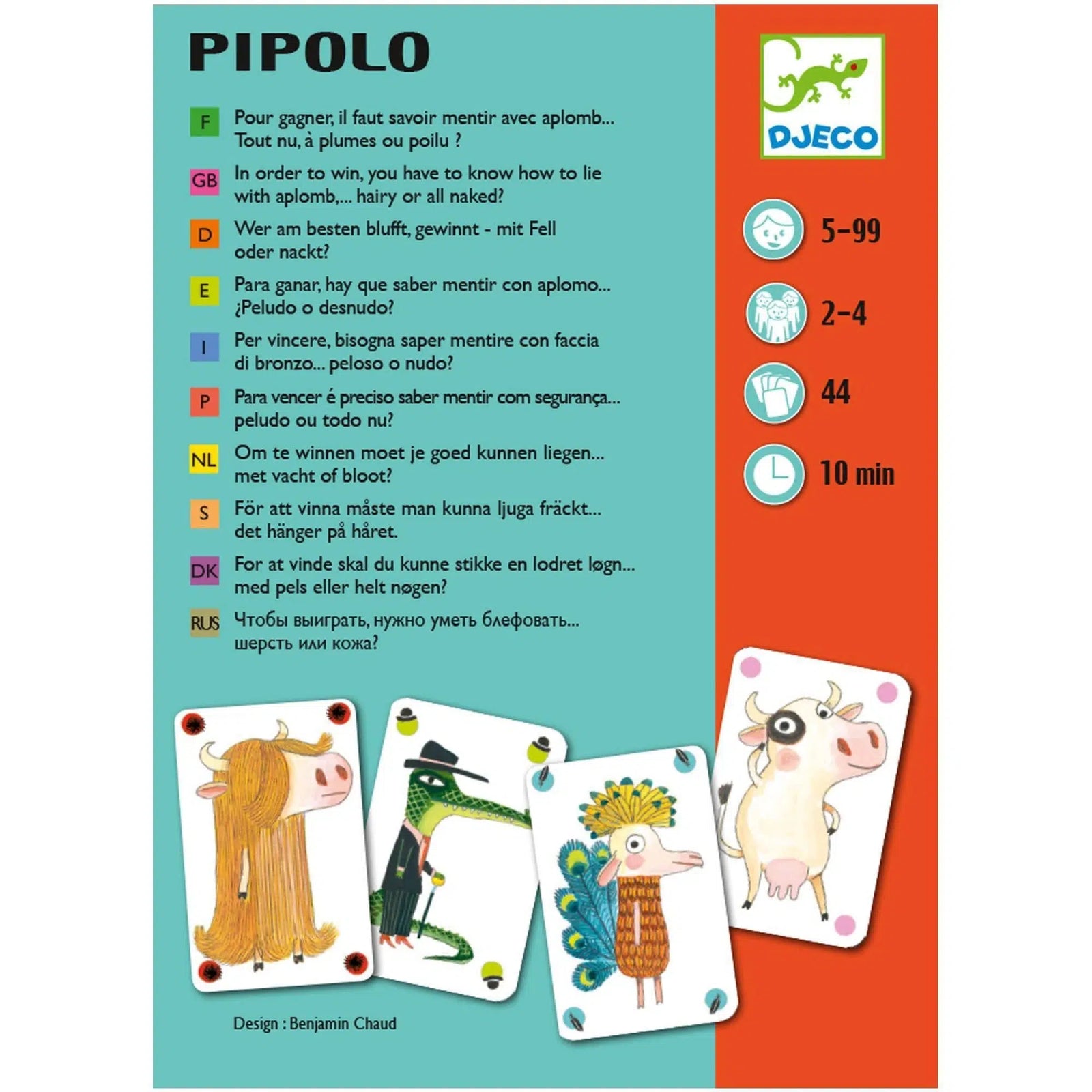 Pipolo Bluffing Playing Card Game-Games-Djeco-Yellow Springs Toy Company