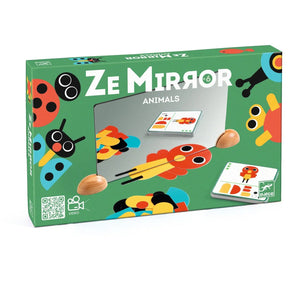 Front view of Ze Mirror Animals in packaging.