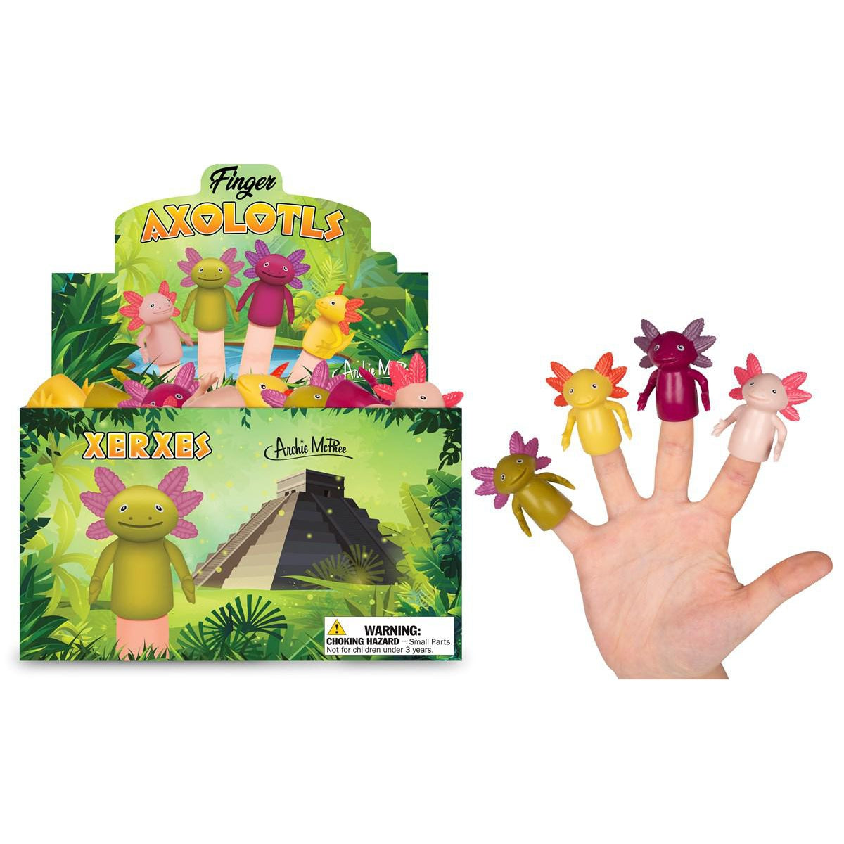 Finger Puppet - Finger Axolotols-Novelty-Accoutrements | Archie McPhee-Yellow Springs Toy Company