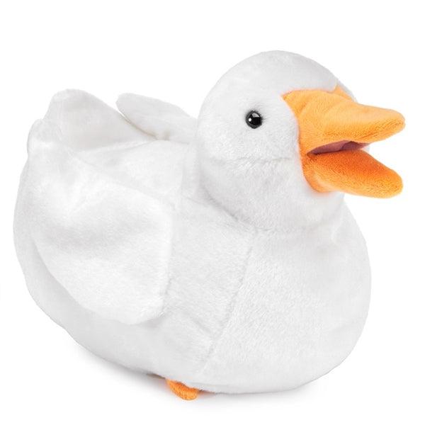 Front view of the white Duck Puppet.