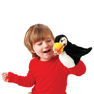Little Puffin - Little Hand Puppet-Puppets-Folkmanis-Yellow Springs Toy Company