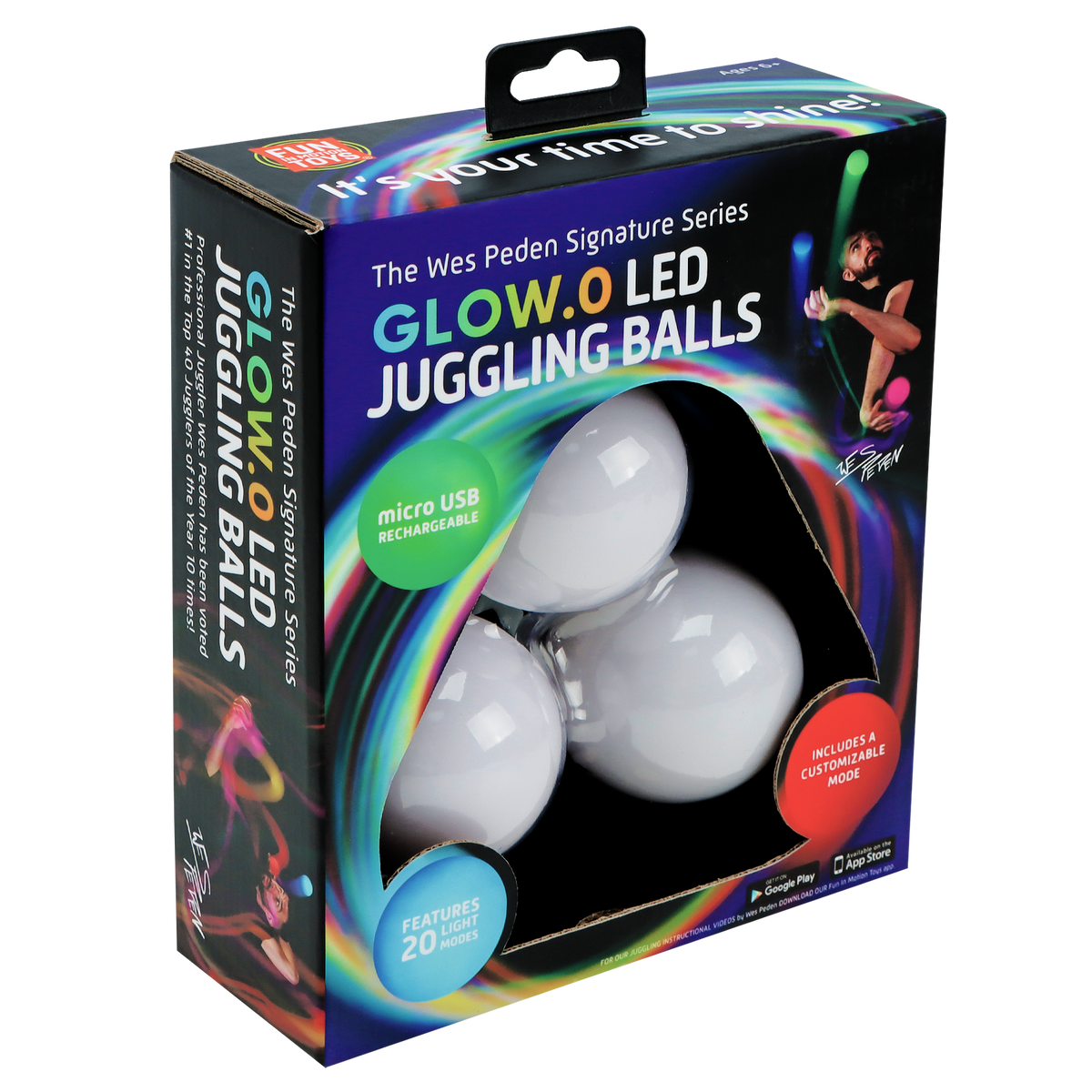 Glow.O LED Juggling Balls-Active &amp; Sports-Fun In Motion Toys-Yellow Springs Toy Company