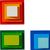Front view of different designs from 3D Arranging Game Rainbow Cube.