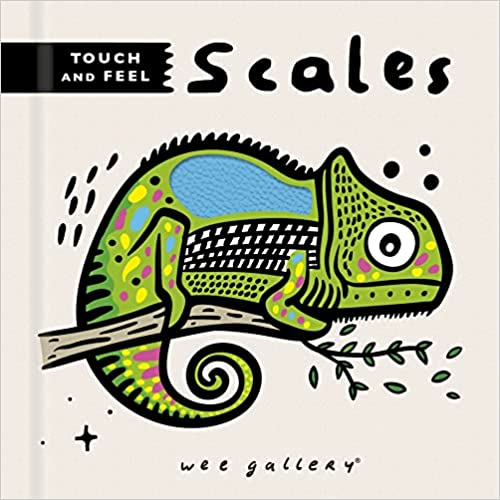 Front view of book cover of Wee Gallery Touch and Feel Scales book.