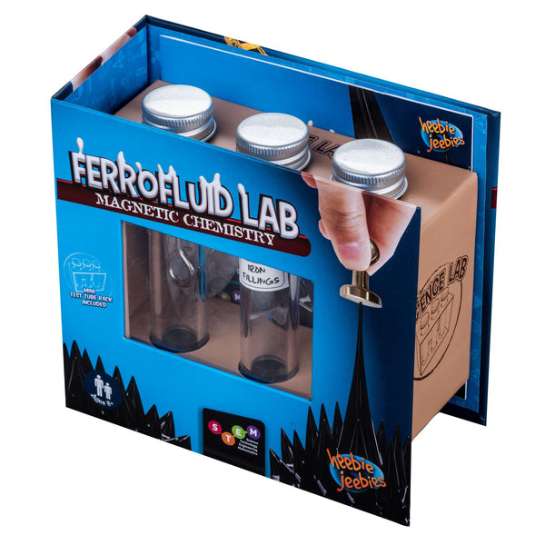 Front view of the ferrofluid lab in the packaging.