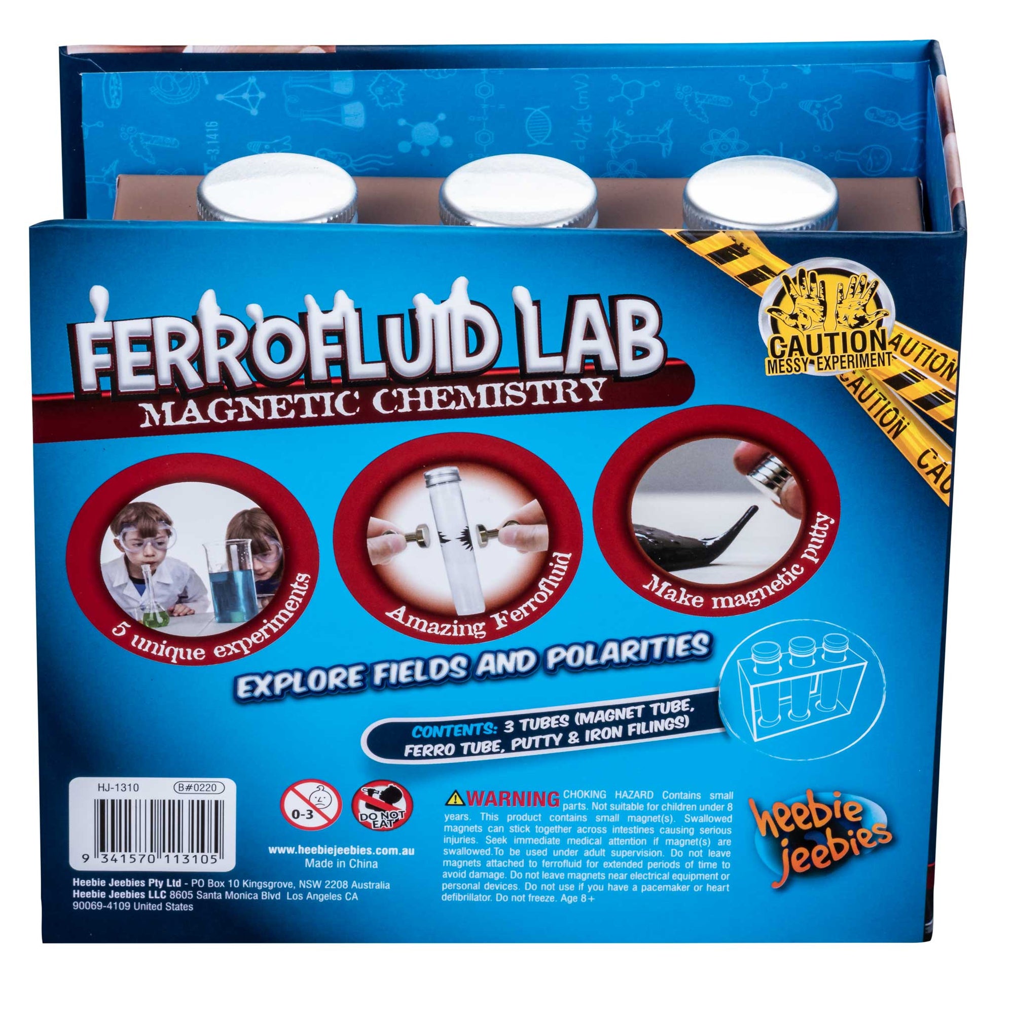 Front view of the ferrofluid lab in the packaging.