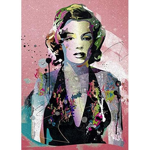 Front view of the completed 1000 piece puzzle Marilyn.